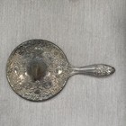 Vintage Silver Plated Mirror With Floral Hand Held Art Nouveau