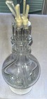 Vintage 1960s French Liquer Decanter     Glass     Four Chambers     Nice     
