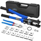 12 Us Ton Hydraulic Crimping Tool With Cable Cutters 10   13 Pcs Dies Vor066