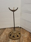 Vintage Cast Iron Metal Hat Stand Store Display 11 25  Tall Gold 