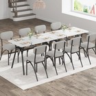 Set Of 2 Modern Upholstered Dining Chairs  Curved Backrests  Metal Legs - Grey