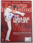 Cole Hamels Signed February 23  2009 Sports Illustrated Magazine Bas Coa Auto d
