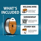  2 X 2-lb Spools  E71t-11  035  Flux Core Welding Wire - Gasless Mild Steel Mig