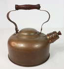 Vintage Odi Solid Copper Tea Kettle Pot Wood Handle Made In Portugal
