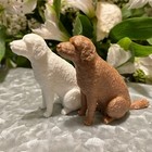  pack  Golden Doodle Figurine - Brown White Golden Doodle Dog Gift