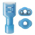Blue Male Female 100 Pcs Spade Terminals Crimp Connectors 16-14 Awg Insulated