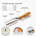 Stryi Profi Sweep  9 Rounded Gouge For Relief   Geometric Wood Carving