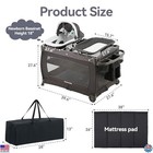Portable Foldable Playard Playpen For Baby Toddler Crib Mattress Diaper Changer