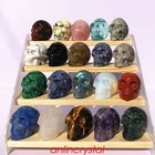 Top  Wholesale Natural Skull Quartz Crystal Skull Carved Reiki Healing 2  