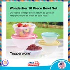 Tupperware Wonderlier Plastic Food Storage Container Set With Lids 5 Piece