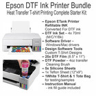 Epson Printer With Dtf Ink Film Plus Heat Press T-shirt Maker  Bundle Kit