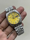 Seiko 5 Automatic  Yellow Dail Mens Watch Japan Made 7009
