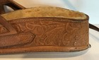 Vintage Tooled Leather Horse Breast Collar With Fleece