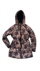 Nicole Miller Women   s Floral Print Puffer Jacket Hooded Parka Coat Mauve Pink M
