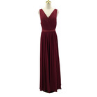 Aw Bridal Sz 12 L Red Wine Gwyneth Wedding Formal Bridesmaid Maxi Dress New B74