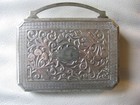 Vintage Art Nouveau Deco Classic Auto Silver Bale Handle Powder Compact 1920s  2