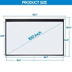 100  Diagonal 16 9 Projection Projector Screen Hd Manual Pull Down Home Theater