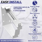 10 Pack Gutter Brackets 5 Inch Gutter Hangers Heavy Duty Hidden Rain Brackets   