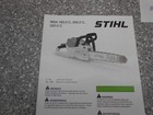 Stihl Msa 160 0 C  200 0 C  220 0 C  Battery Chain Saw Instruction Manual