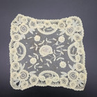 3 Antique Handmade Lace Doilies Reticella Handkerchiefs bureau Scarves