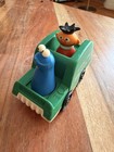 Fisher-price Little People 1970 Sesame Street Truck Ernie   Cookie Monster