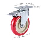 8 Pack 5 Inch Caster Wheels Swivel Plate Polyurethane Wheels Heavy Duty Wheels