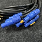 Adapter 6 Ft Edison Plug To Powercon Blue Female 12awg 300v Lot Of 5 Neutrik Lex