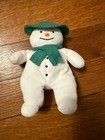 Vintage Eden The Snowman 9    Stuffed Plush Raymond Briggs Green Hat Scarf Mini