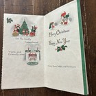 Vintage Mid-century Christmas Cards Sleigh Ride Tree