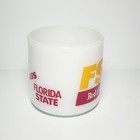 Vintage Fsu Florida State Seminoles Red Lobster Advertising Milk Glass Mug Cup