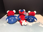 Derek Jeter Salvino s Bammers Bears Plush Lot Of 3 1999 July 4th Mlb Baseball