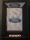 Zippo Windproof High Polished Chrome Lighter With Ford Logo  46859  New In Box