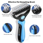 Dog Brush For Shedding Double Sided Undercoat Rake Comb Pet Grooming For Small