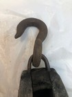Vintage Antique Wood Cast Iron Single Pulley Block   Tackle