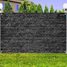 10 X 8 Ft Black Brick Wall Backdrop Retro Stone Wall Photography Vintage Back   