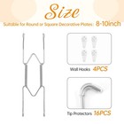 4 Pack Plate Hangers For Wall Fits 8-10 Inch Art
