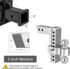 12500 Lb Towing Hitch Dual Ball Mount Trailer 2  Receiver 8  Drop Adjustable