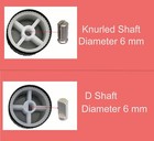 6pcs Volume Control Rotary Knobs For 6mm Dia Knurled D Shaft Potentiometer