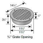 12  Black Round Plastic Channel Grate Catch Basin Landscape Drainage System