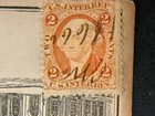 Citizens National Bank 1866 Cancelled Check W  Postage Treasury Stamp Urbana O