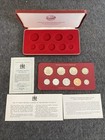 1977 Republic Of Malta Decimal Proof 9 Coin Set Franklin Mint With Case And Coa