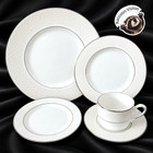 Lenox Venetian Lace 5-pc Place Setting White Bone China Platinum 10 8  New Nib