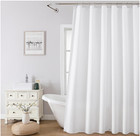 Water-repellent Fabric Shower Curtain Liner Hotel Quality Machine Washable White