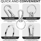 3x Mini Stainless Steel Carabiner Key Chain Clip Hook Buckle Keychain Key Ring