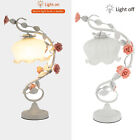 Lily Shaped Glass Bedside Desk Light gorgeous Flower Table Lamp Night Light