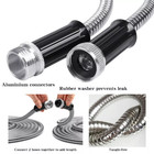 Stainless Steel Metal Garden Water Hose Pipe Flexible Lightweight 25 50 75 100ft