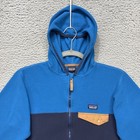 Patagonia Kids Micro D Snap-t Jacket Boys 14 Blue Hooded Fleece Full Zip 65465