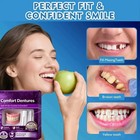 Moldable Silicone Dentures Upper Lower False Teeth Set Instant Smile Toothbrush