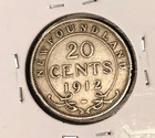 1912 Newfoundland 20 Cents Coin  925 Silver George V-km 15-mintage 350 000