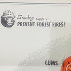 Vtg 1957 Smokey Bear Poster Print What We Get From Trees Fire Prevention Xl
